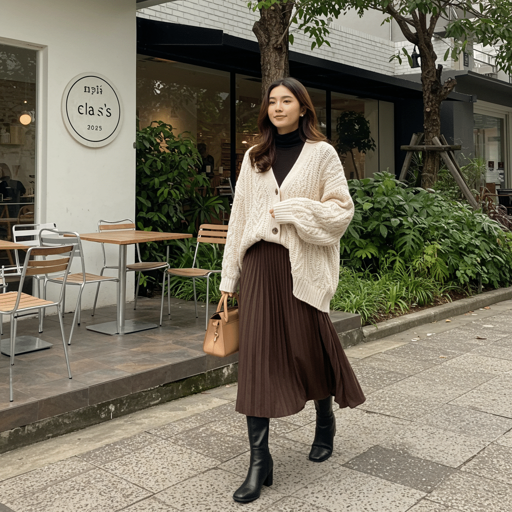 ไอเทมที่ 2: พาเหรดโทนสีหน้าหนาว 2025 – ความสดใสท้าลมเย็น