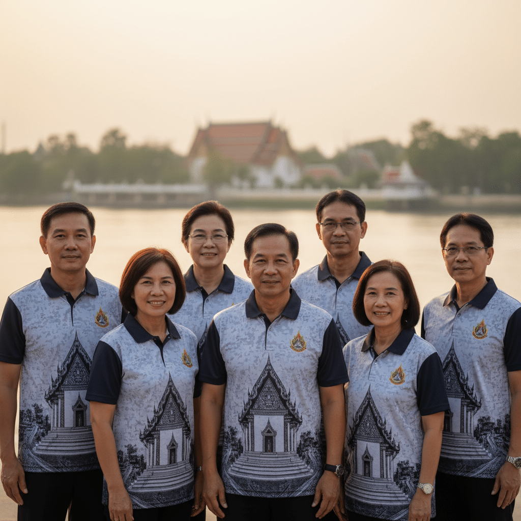 รับผลิตเสื้อพิมพ์ลาย ตราสัญลักษณ์ จังหวัดฉะเชิงเทรา ผลิตโดย KDC SPORT - custom-shirts-chachoengsao-logo