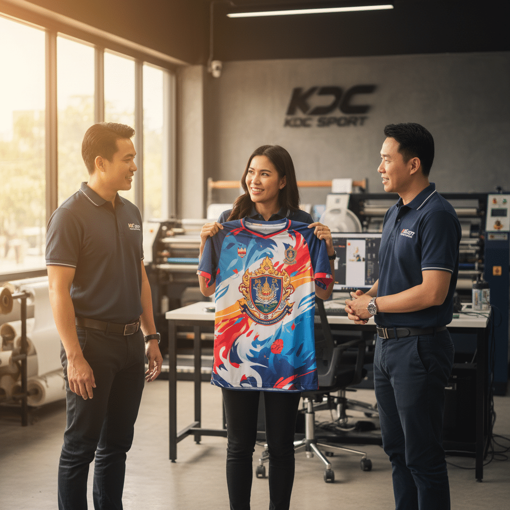 รับผลิตเสื้อพิมพ์ลาย ตราสัญลักษณ์ จังหวัดชัยนาท ผลิตโดย KDC SPORT - custom-shirts-chainat-logo