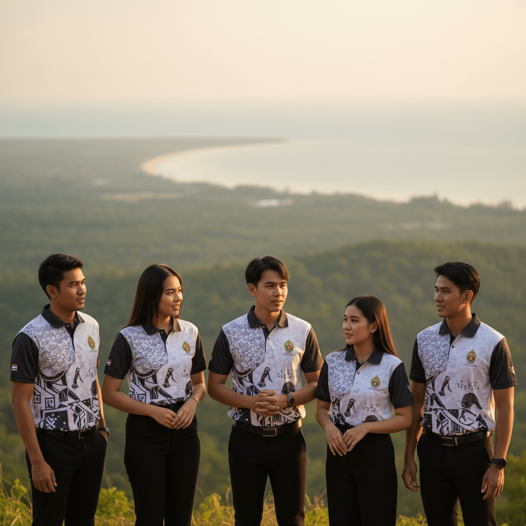 รับผลิตเสื้อพิมพ์ลาย ตราสัญลักษณ์ จังหวัดนราธิวาส ผลิตโดย KDC SPORT - custom-shirts-narathiwat-logo