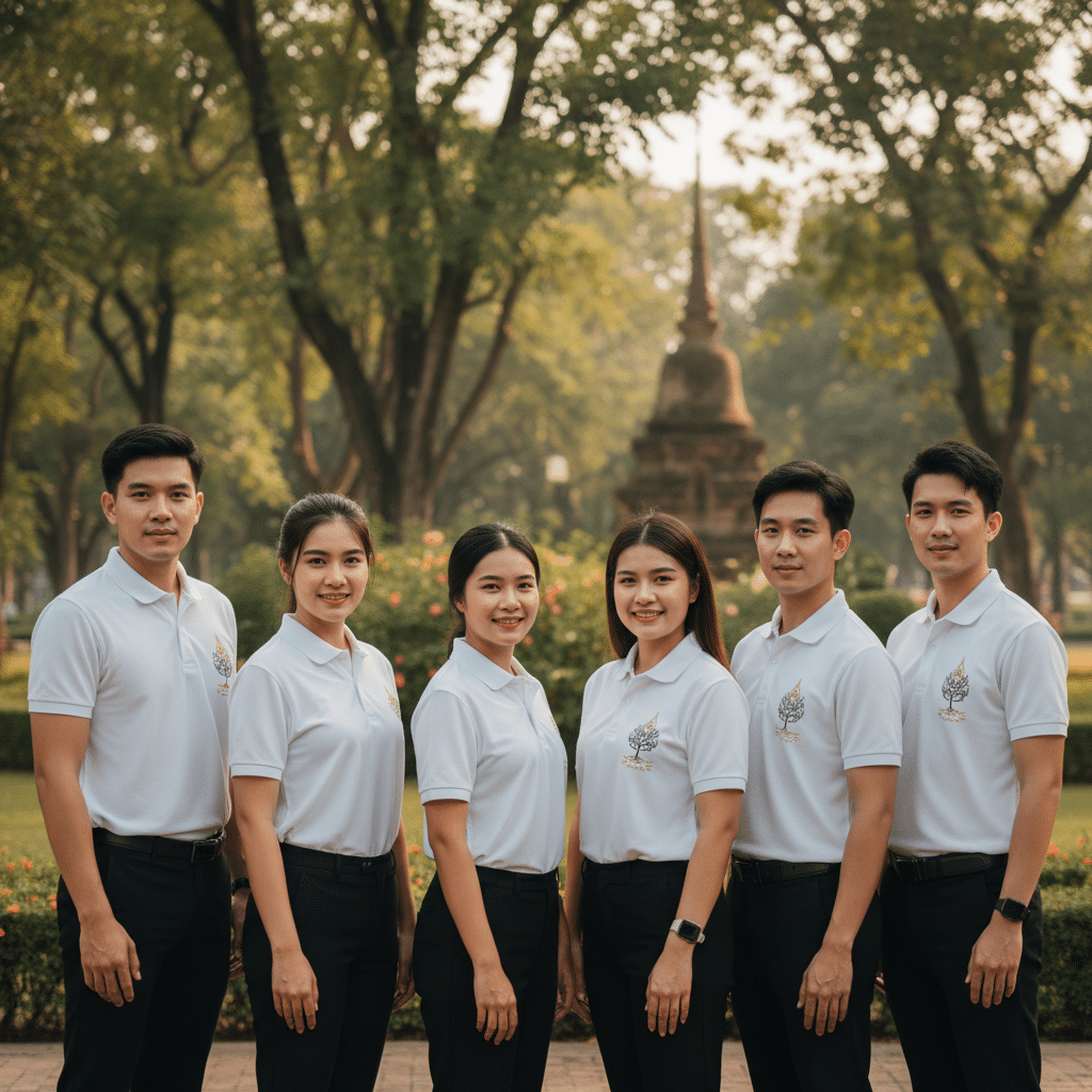 รับผลิตเสื้อพิมพ์ลาย ตราสัญลักษณ์ จังหวัดปราจีนบุรี ผลิตโดย KDC SPORT - custom-shirts-prachinburi-logo