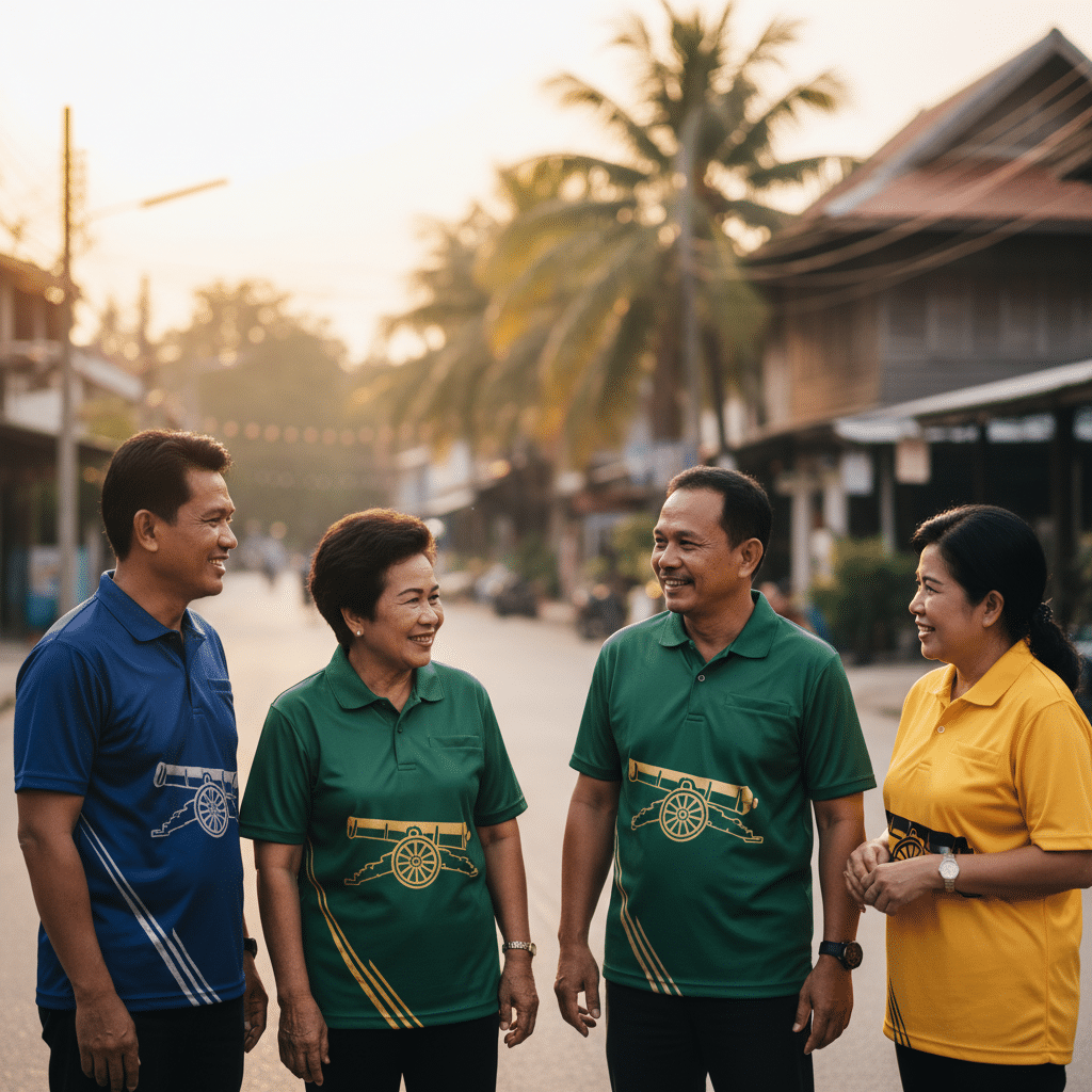 รับผลิตเสื้อพิมพ์ลาย ตราสัญลักษณ์ จังหวัดปัตตานี ผลิตโดย KDC SPORT - custom-shirts-pattani-logo