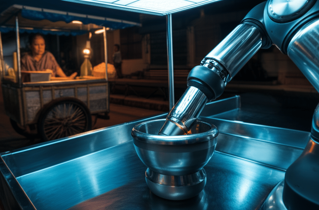 กำเนิดและพัฒนาการของหุ่นยนต์ทำส้มตำในประเทศไทย