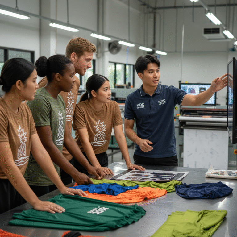 รับผลิตเสื้อพิมพ์ลาย ตราสัญลักษณ์ จังหวัดระยอง ผลิตโดย KDC SPORT