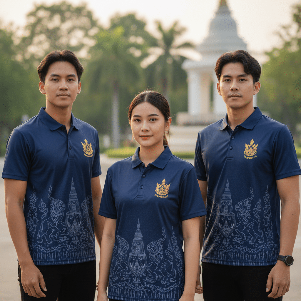 รับผลิตเสื้อพิมพ์ลาย ตราสัญลักษณ์ จังหวัดยโสธร ผลิตโดย KDC SPORT - custom-shirts-yasothon-logo