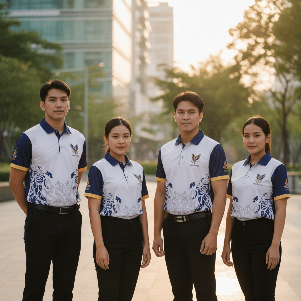 รับผลิตเสื้อพิมพ์ลาย ตราสัญลักษณ์ จังหวัดร้อยเอ็ด ผลิตโดย KDC SPORT - custom-shirts-roiet-logo