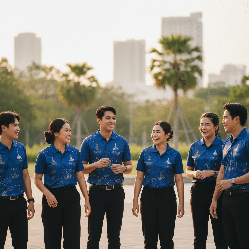 รับผลิตเสื้อพิมพ์ลาย ตราสัญลักษณ์ จังหวัดระยอง ผลิตโดย KDC SPORT - custom-shirts-rayong-logo