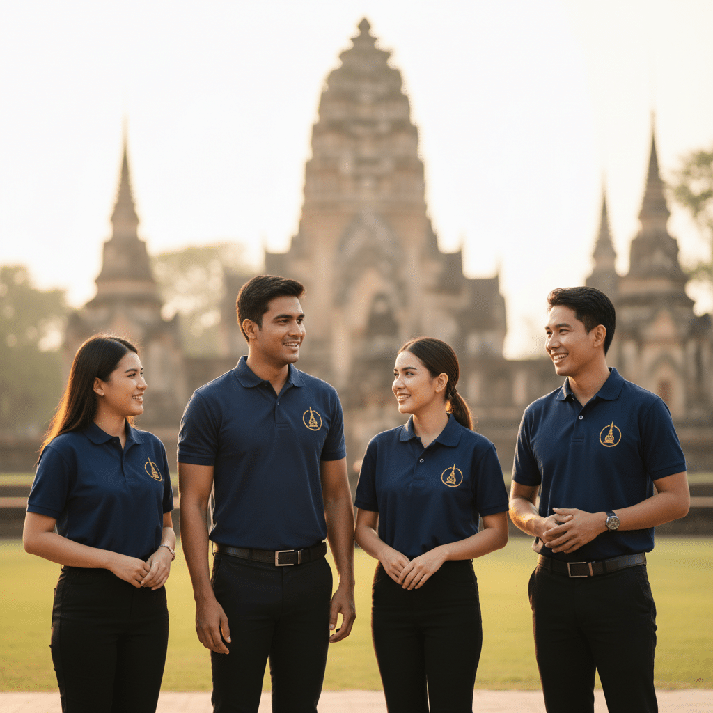 รับผลิตเสื้อพิมพ์ลาย ตราสัญลักษณ์ จังหวัดลพบุรี ผลิตโดย KDC SPORT - custom-shirts-lopburi-logo