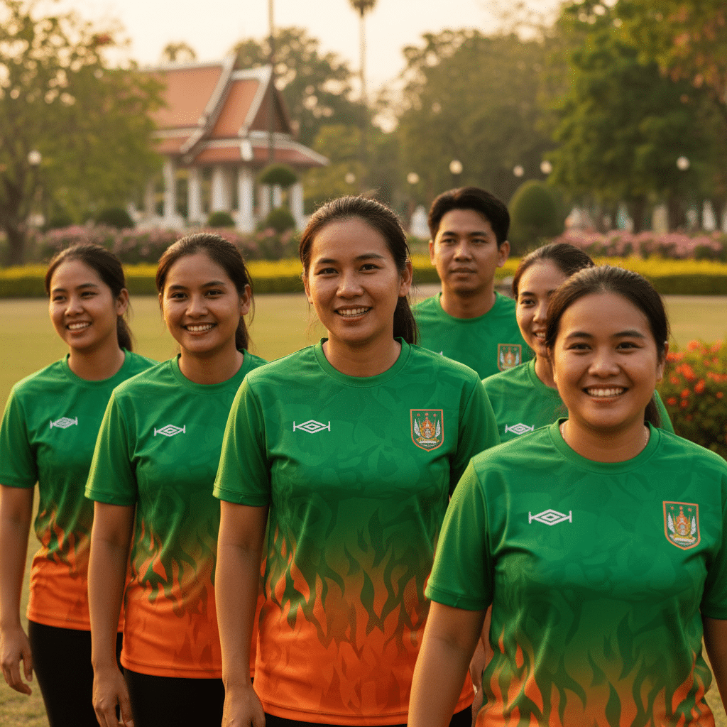 รับผลิตเสื้อพิมพ์ลาย ตราสัญลักษณ์ จังหวัดศรีสะเกษ ผลิตโดย KDC SPORT - custom-shirts-sisaket-logo