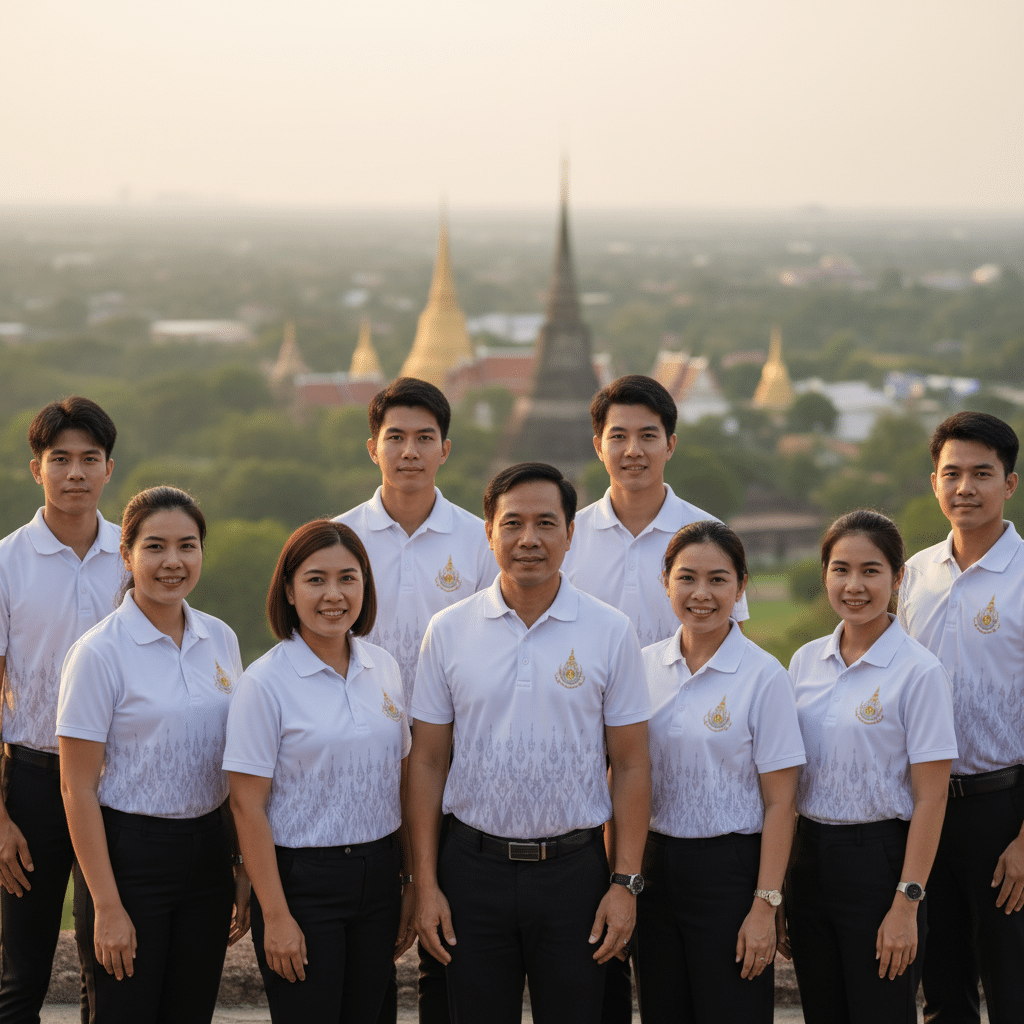 รับผลิตเสื้อพิมพ์ลาย ตราสัญลักษณ์ จังหวัดเพชรบุรี ผลิตโดย KDC SPORT - custom-shirts-phetchaburi-logo