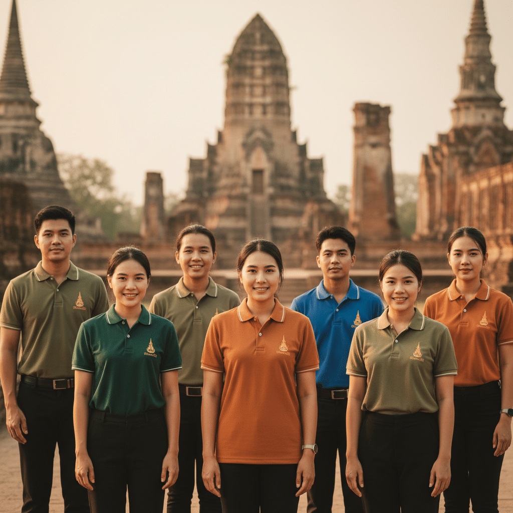 รับผลิตเสื้อพิมพ์ลาย ตราสัญลักษณ์ จังหวัดสุโขทัย ผลิตโดย KDC SPORT - custom-shirts-sukhothai-logo