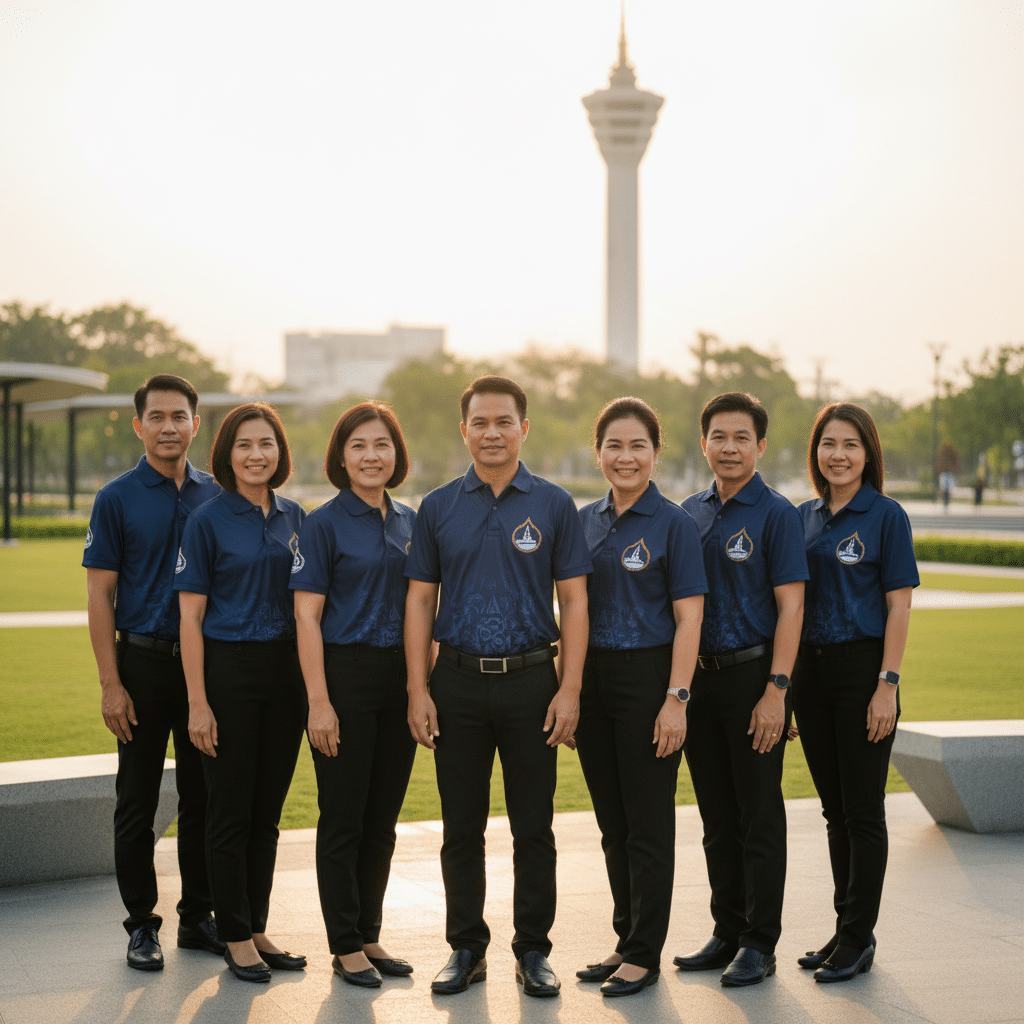 รับผลิตเสื้อพิมพ์ลาย ตราสัญลักษณ์ จังหวัดสุพรรณบุรี ผลิตโดย KDC SPORT - custom-shirts-suphan-buri-logo
