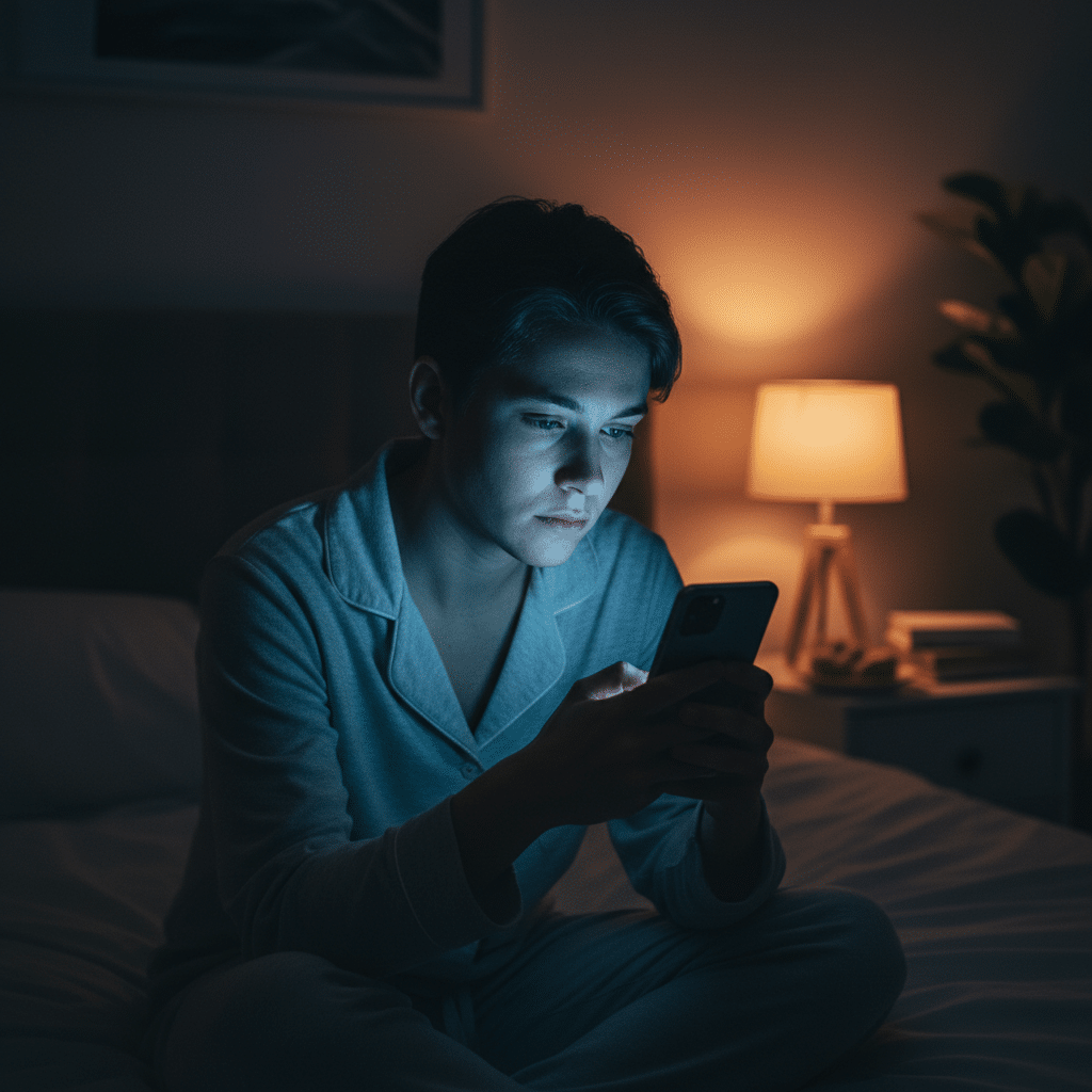 แสงสีฟ้าจากจอ ตัวการทำนอนไม่หลับ? พร้อมวิธีป้องกันง่ายๆ - blue-light-screen-sleep-effects