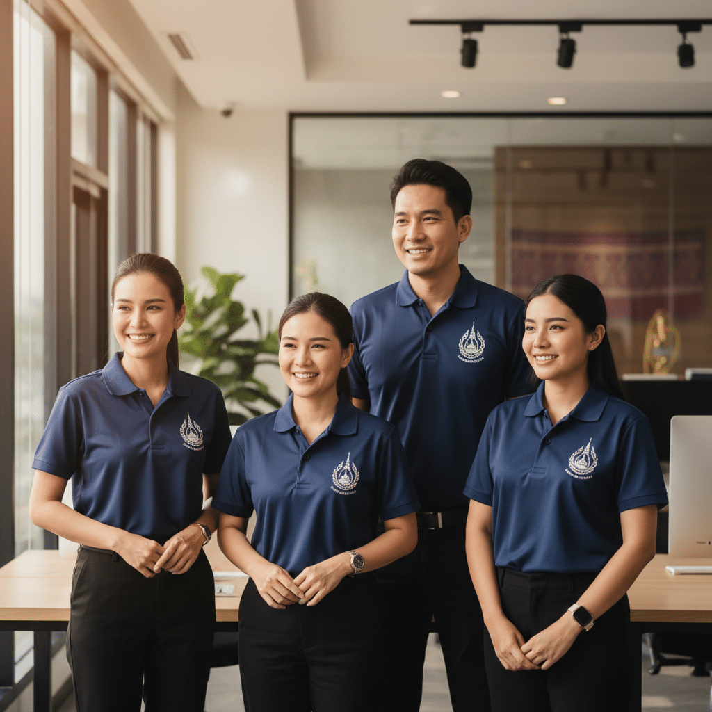 รับผลิตเสื้อพิมพ์ลาย ตราสัญลักษณ์ จังหวัดมหาสารคาม ผลิตโดย KDC SPORT - custom-shirts-mahasarakham-logo