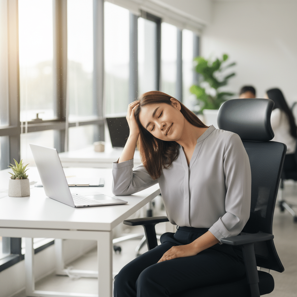 ออฟฟิศซินโดรม 5 ท่าโยคะง่ายๆ แก้ปวดคอ บ่า ไหล่ - office-syndrome-easy-yoga-poses