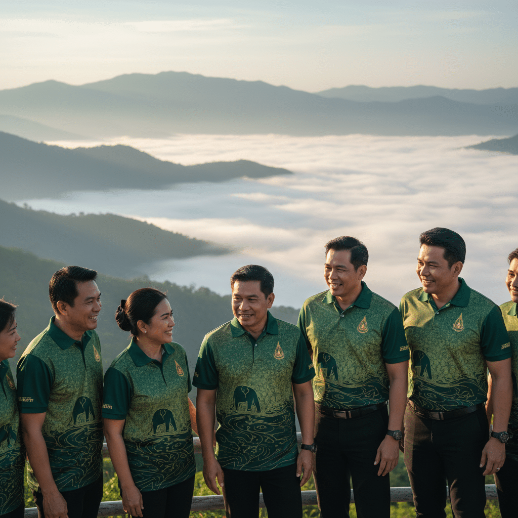 รับผลิตเสื้อพิมพ์ลาย ตราสัญลักษณ์ จังหวัดแม่ฮ่องสอน ผลิตโดย KDC SPORT - custom-shirts-maehongson-logo