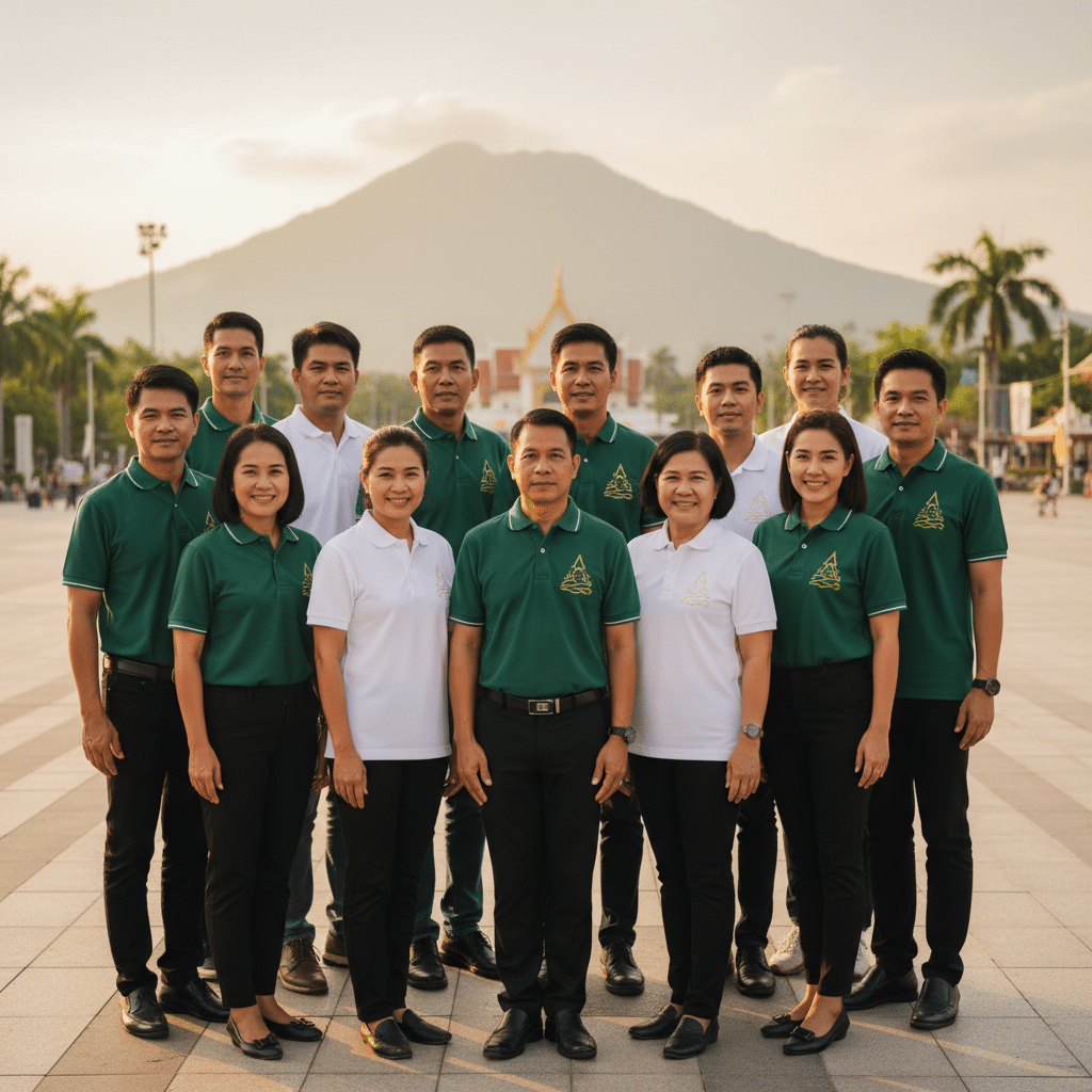 รับผลิตเสื้อพิมพ์ลาย ตราสัญลักษณ์ จังหวัดพัทลุง ผลิตโดย KDC SPORT - custom-shirts-phatthalung-logo