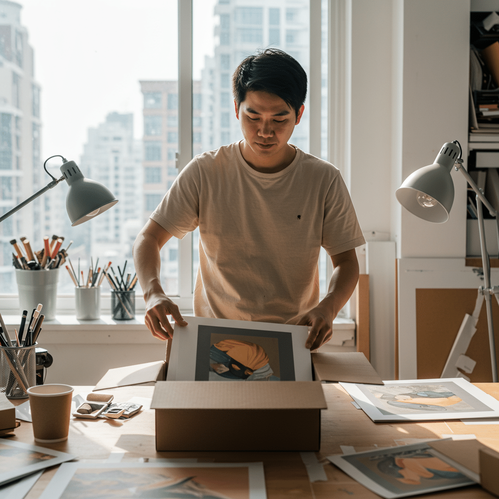 ศิลปินยุคใหม่: สร้างรายได้หลักแสนจากการขาย Art Print - thai-artist-art-print-business