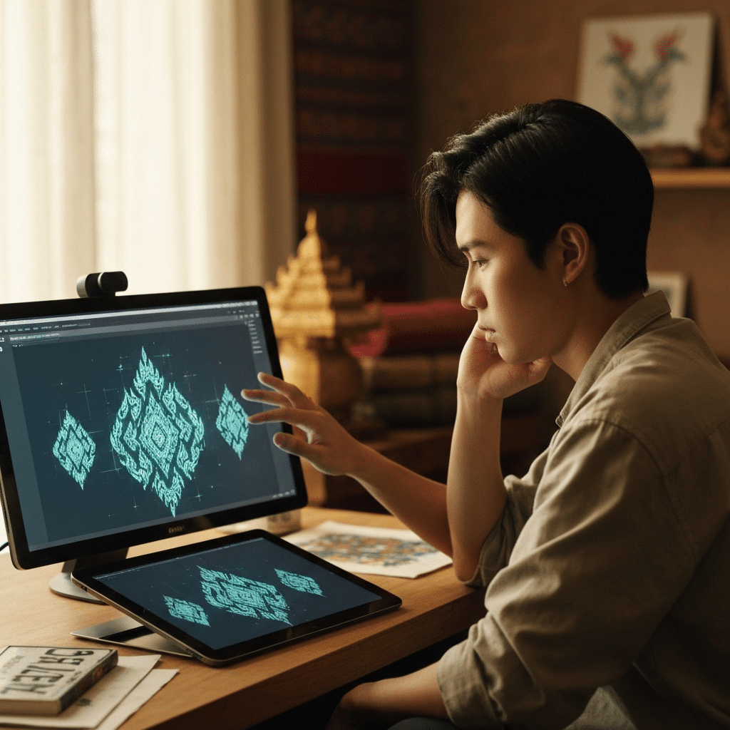 AI ผสานศิลป์ไทย: อนาคตลายไทยในยุคดิจิทัล - ai-future-traditional-thai-art