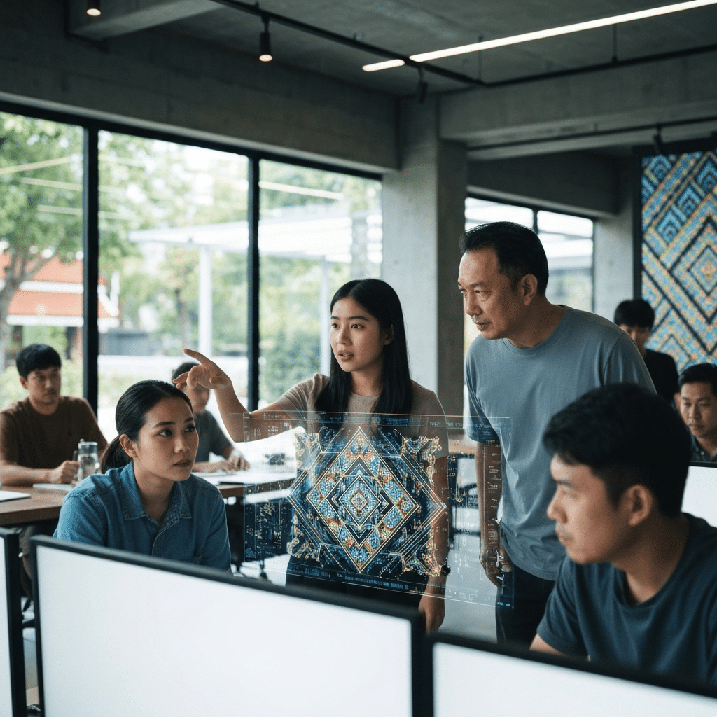 AI สร้าง 'ลายไทยดิจิทัล' ศิลปะแห่งอนาคตที่น่าจับตา - ai-generates-digital-thai-art