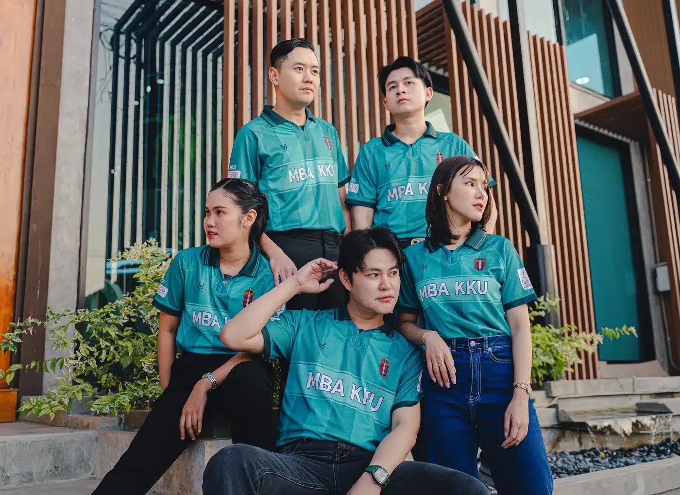 เสื้อโปโลรุ่น MBA KKU ใส่จริงทั้งทีม พิมพ์ลายซับลิเมชัน KDC SPORT